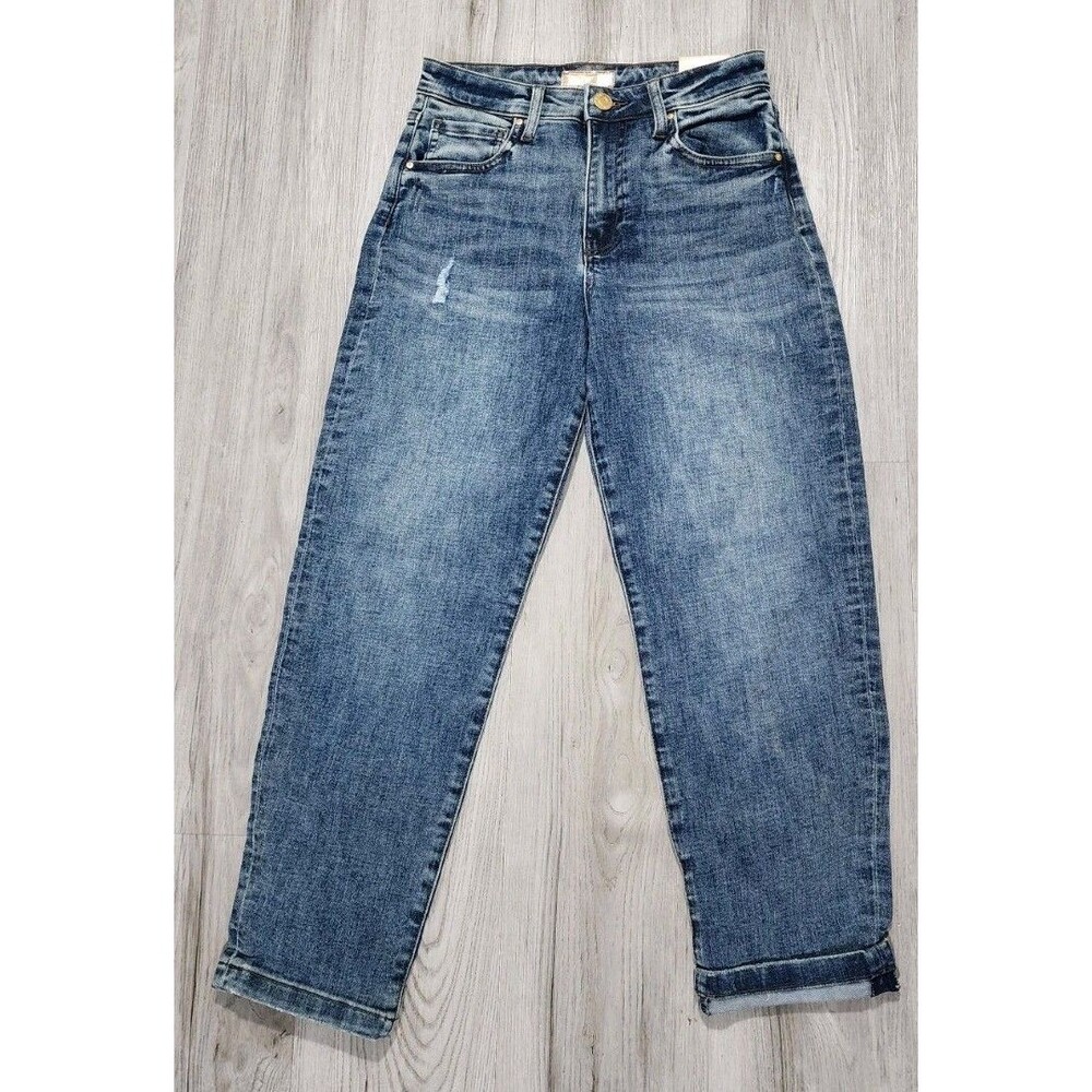 Nwt KUT FROM THE KLOTH Sienna Baggy Boyfriend Crop Jeans In Passion NEW Size 0 - Picture 2 of 16